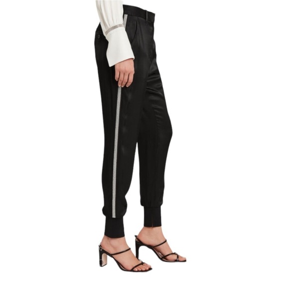 3.1 Phillip Lim Side Stripe Satin Jogging Pants Black Size 0 Retails $650 - Picture 6 of 13